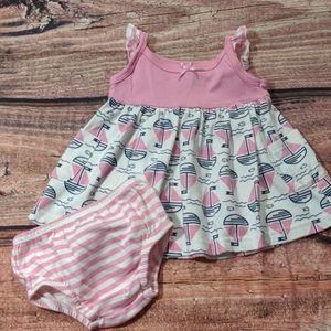 Gerber organic dress and bloomer set